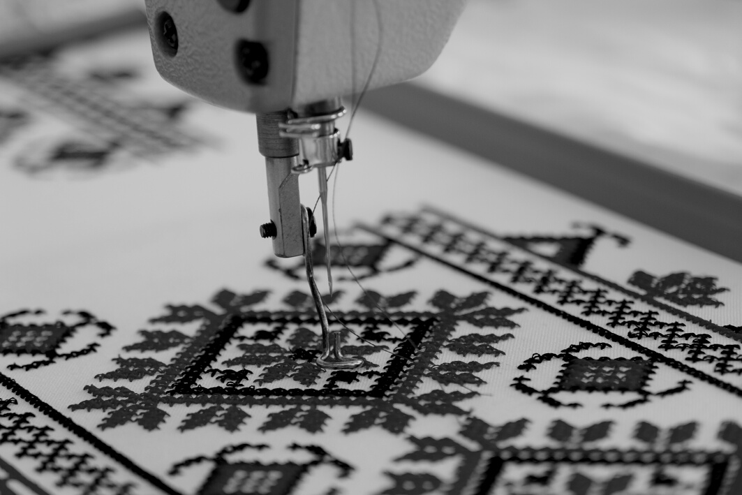 Machine embroidery-cross-stitching